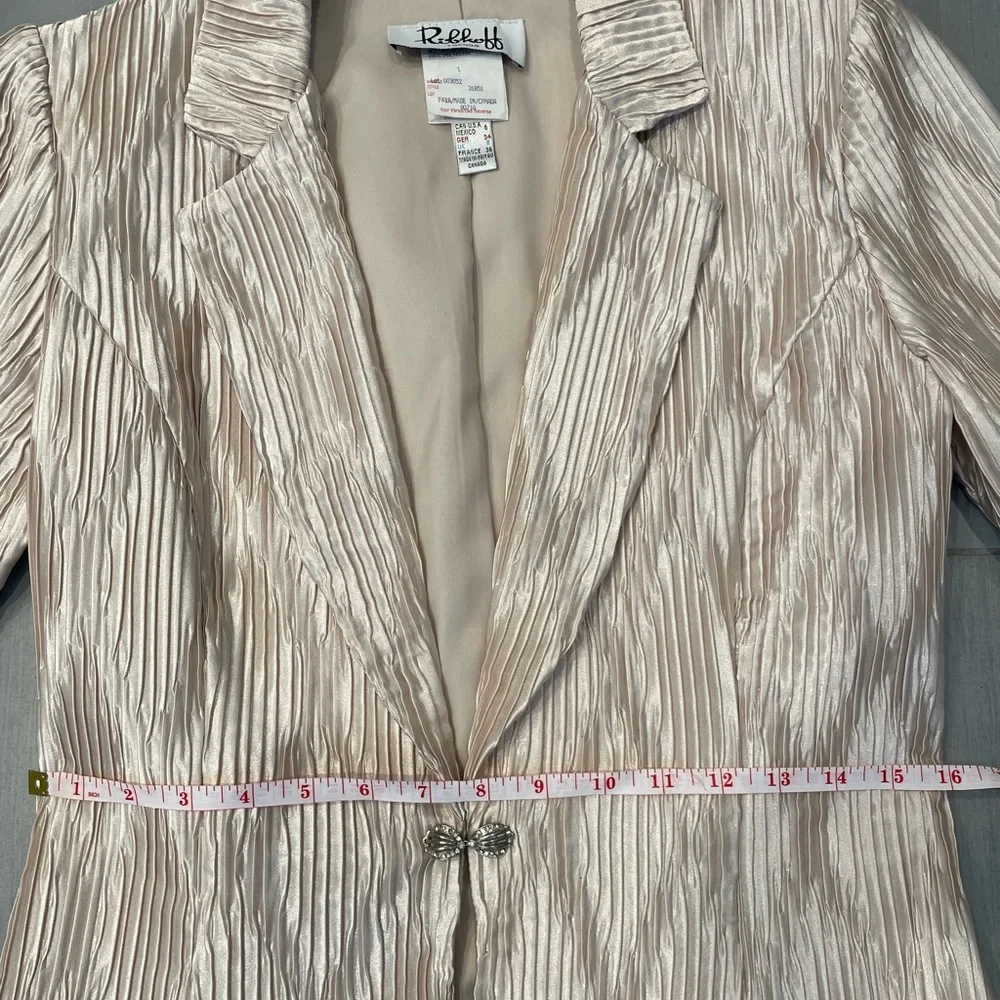 JOSEPH RIBKOFF Gold Dressy Office Night Out Jacket Blazer Size 6 - Picture 9 of 9